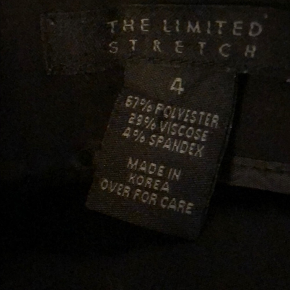 The Limited Stretch Dress Slacks Black Business Casual Pants Career Wear Size 4 - Picture 6 of 6